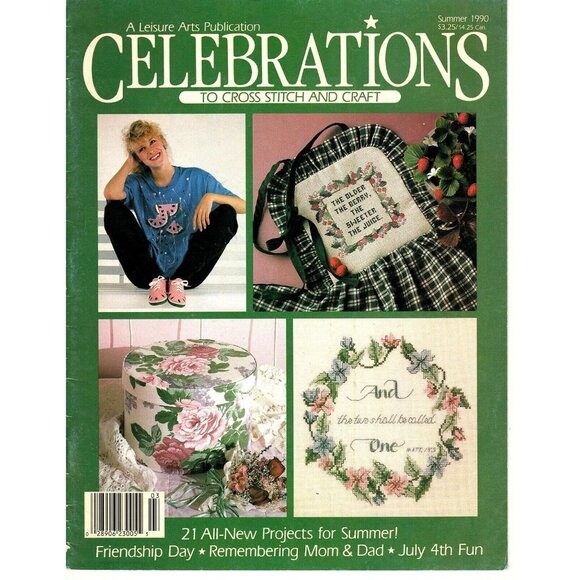 Leisure Arts Celebrations to Cross Stitch and Craft Magazine Summer 1990 - Picture 1 of 7